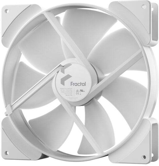 Fractal Design Prisma AL-18 Case Fan 180mm (1200rpm / 146.8cfm) with ARGB Lighting and 4-Pin PWM Connection White