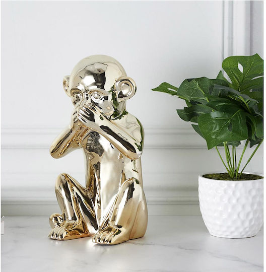 The Home Deco Factory Decorative Monkey made of Ceramic 17x15x28cm 1pcs