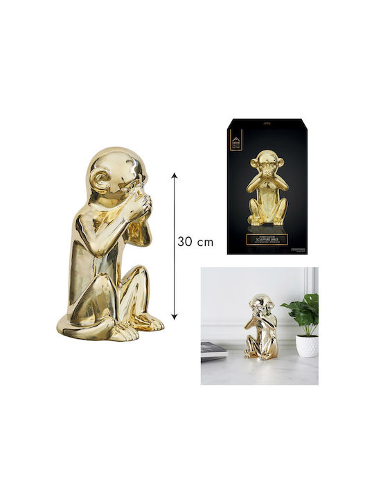 The Home Deco Factory Decorative Monkey made of Ceramic 17x15x28cm 1pcs