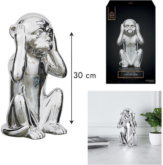 The Home Deco Factory Decorative Monkey made of Ceramic 17x15x28cm 1pcs