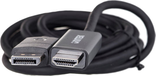 Unitek Cable DisplayPort male - HDMI male 1.8m Μαύρο (V1608A)