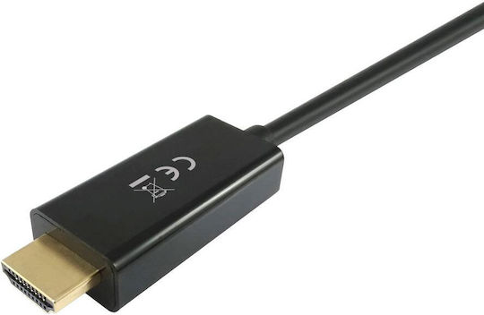 Equip Cable DisplayPort male - DisplayPort male 5m Μαύρο (119392)
