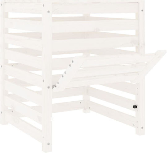 823809 Wooden Open Type Composter 63.5x63.5x77.5cm White