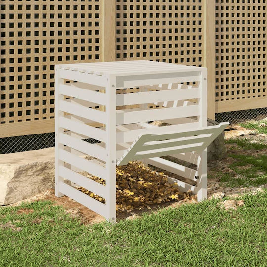 823809 Wooden Open Type Composter 63.5x63.5x77.5cm White
