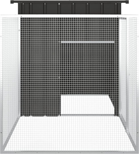 vidaXL Poultry Coop of Galvanized Steel L2 x W1 x H0.91m