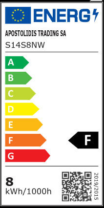 Aca LED Bulb 8W 50εκ. for Socket S14s and Shape Linestra Natural White 750lm