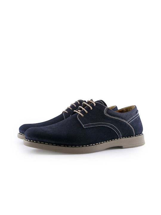 Mondo Men's Leather Casual Shoes Blue