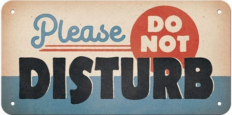 Nostalgic Art 3D Διακοσμητική Πινακίδα Do Not Disturb Χειροποίητη από Μέταλλο 20x10cm