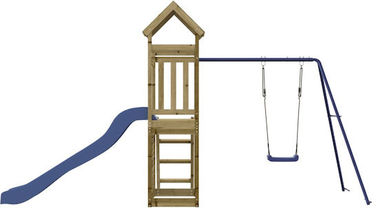 vidaXL Wooden Tower with Climbing Surface for 2+ Years Years Brown