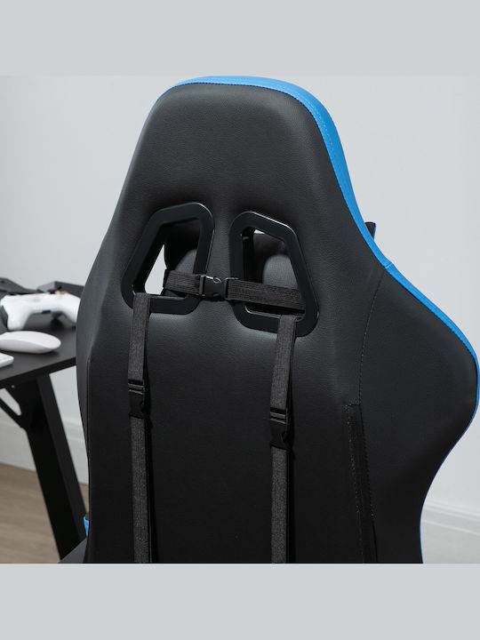 Vinsetto 921-618V01BK Gaming Stuhl mit Fußstütze Blau