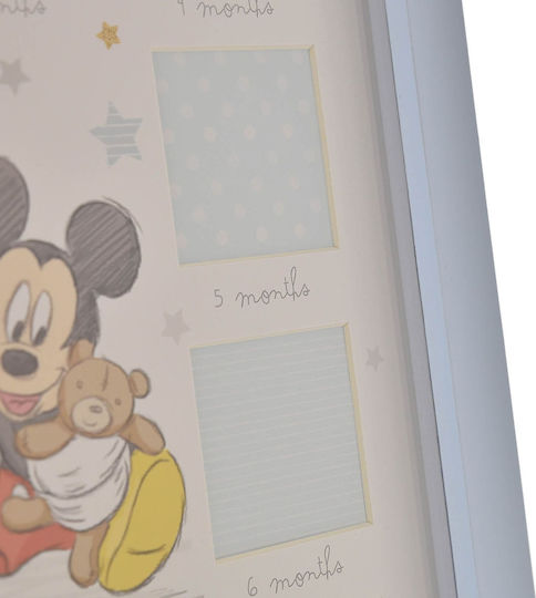 Disney Mickey Παιδική Κορνίζα Ξύλινη Γαλάζια 28x28cm