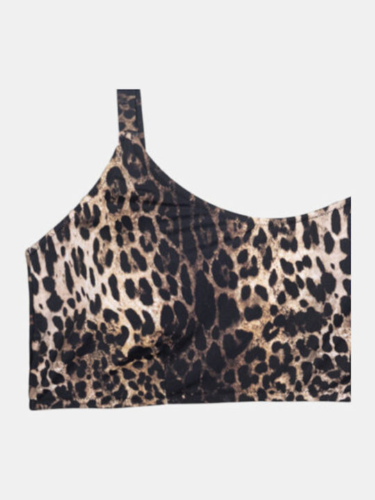 BP-1611 Bikini Top Animal Print Brown