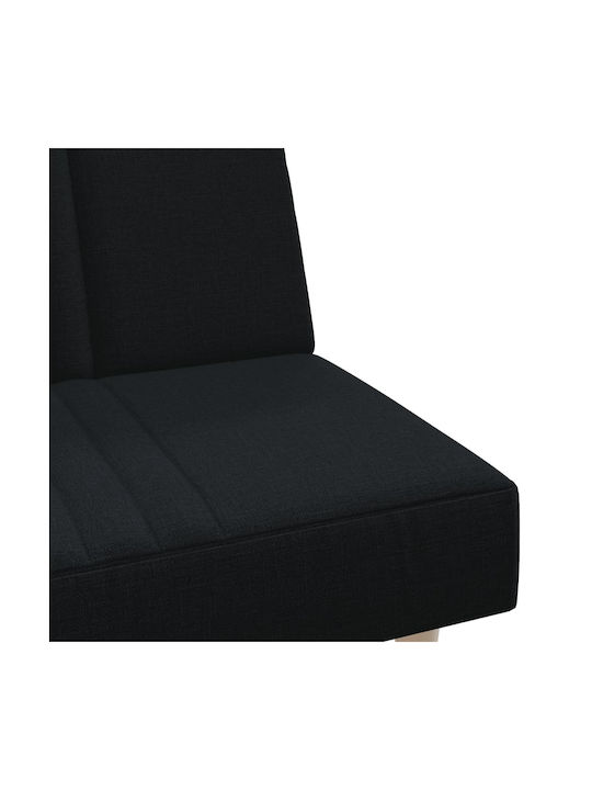 Τριθέσιος Καναπές Κρεβάτι Μαύρος 200x89x33εκ. 351883