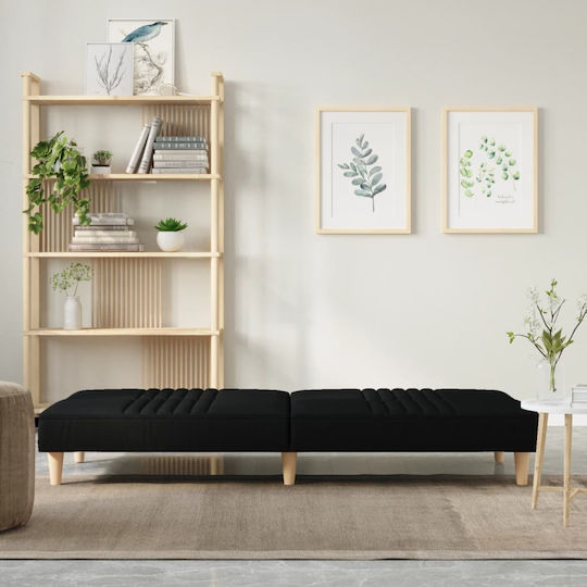 Τριθέσιος Καναπές Κρεβάτι Μαύρος 200x89x33εκ. 351883
