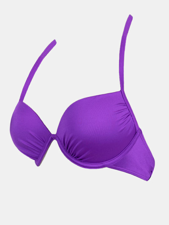 Rock Club Padded Underwire Bikini Bra BP-2279 Purple BP2279.dahlia