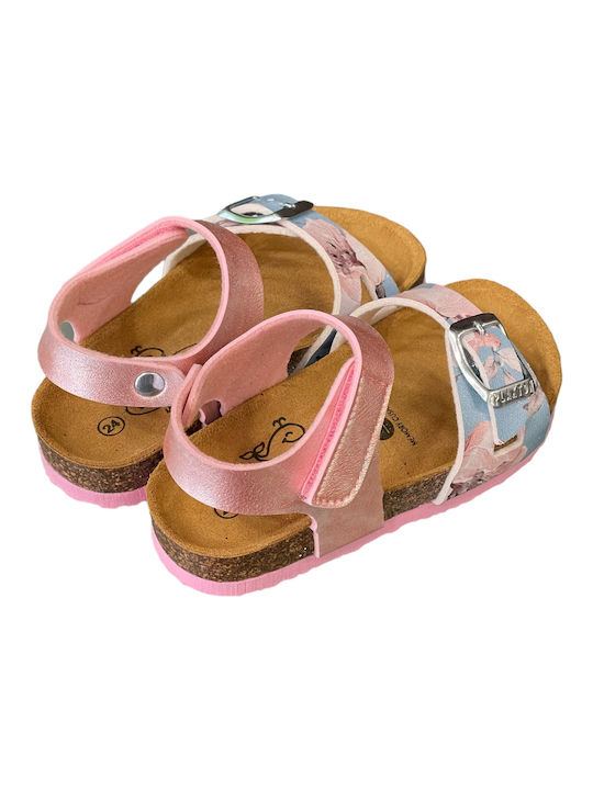 Girls Anatomic Sandals with Velcro Light Blue
