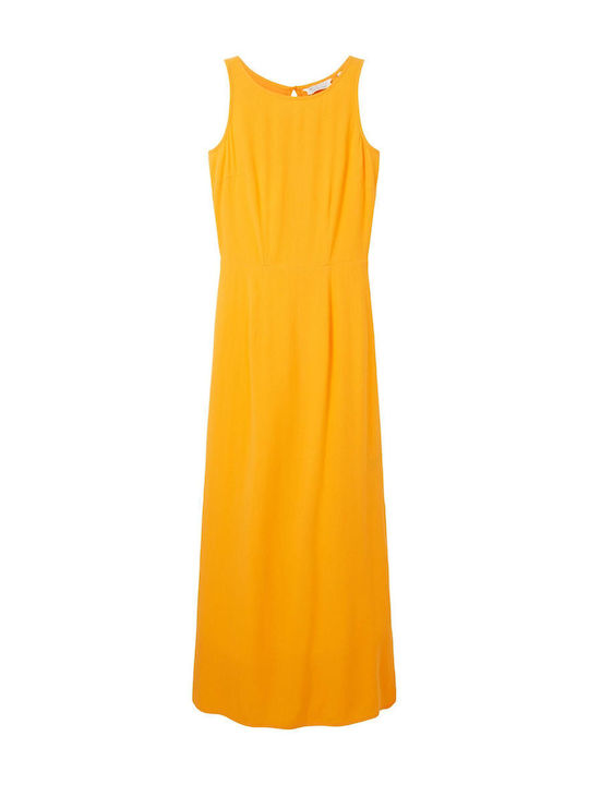 Rochie de Vară Midi Cu Deschizătură Portocalie