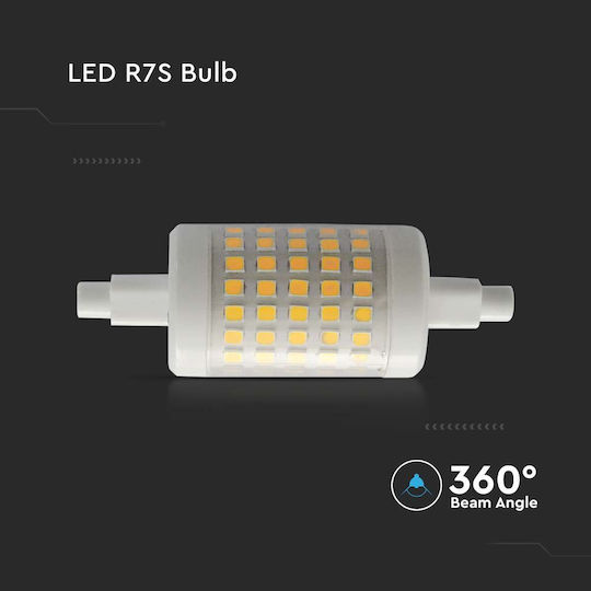V-TAC Λάμπα LED 7W 78mm για Ντουί R7S Θερμό Λευκό 700lm