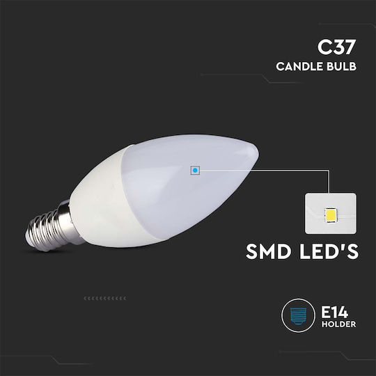 V-TAC Vt-226 LED Bulb 4.5W 100mm for Socket E14 Warm White 470lm