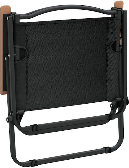 vidaXL Chair Beach Black Waterproof 54x43x59cm Set of 2pcs