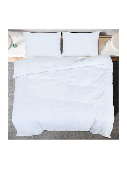 vidaXL Комплект Плик за Завивка Кинг Сайз с 2 Калъфки 260x240 Бял