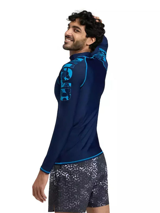 Arena Rash Vest Αντηλιακή Μπλούζα Μπλε