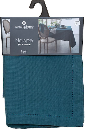 Atmosphera Față De Masă Bumbac Chambray Albastră 140x240 Cm
