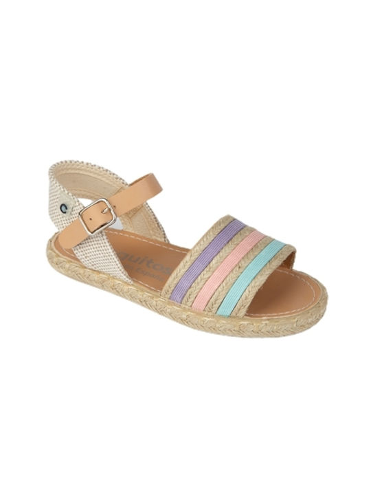 Conguitos Παιδικές Espadrilles mit verstellbarer Metallschließe Beige