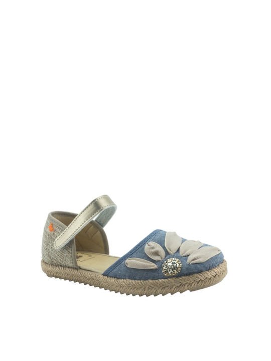 Vulladi Παιδικές Espadrilles mit Bügel- und Schleifenverschluss Blau