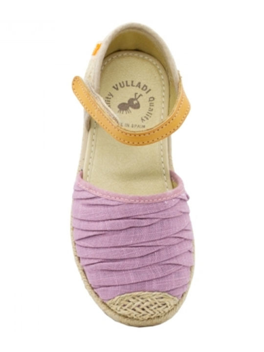 Vulladi Παιδικές Espadrilles mit Bügel- und Schleifenverschluss Rosa