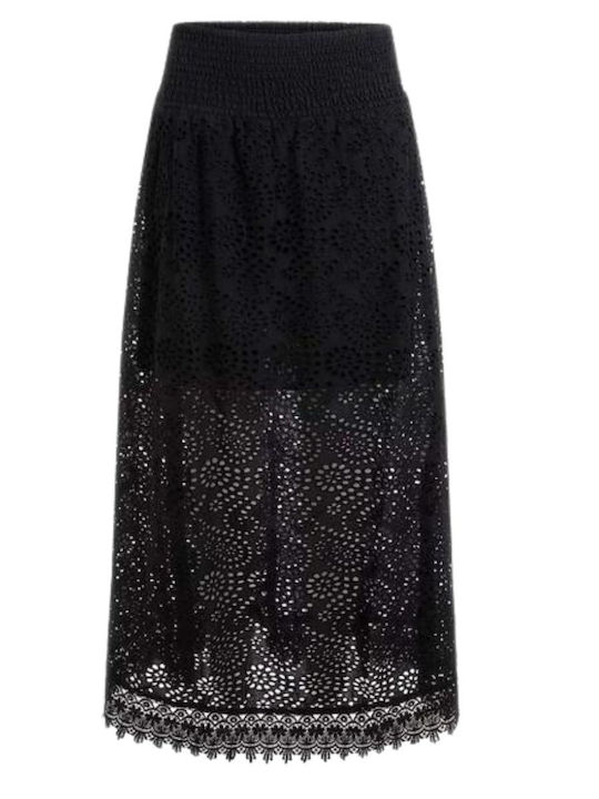 Guess Hohe Taille Maxi Rock in Schwarz Farbe