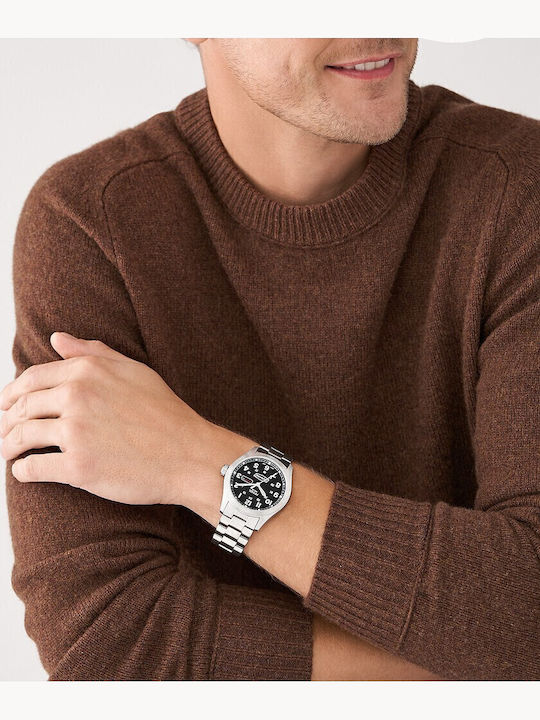 Fossil Defender Ρολόι Solar με Μεταλλικό Μπρασελέ