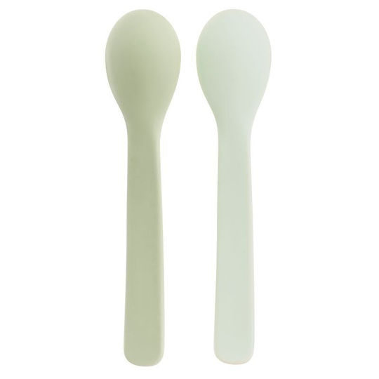Stephen Joseph Baby Set with Spoons Farm made of Silicone Green 2pcs