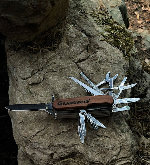 Grandwolf Woodsman Tool 91mm Multitool Braun