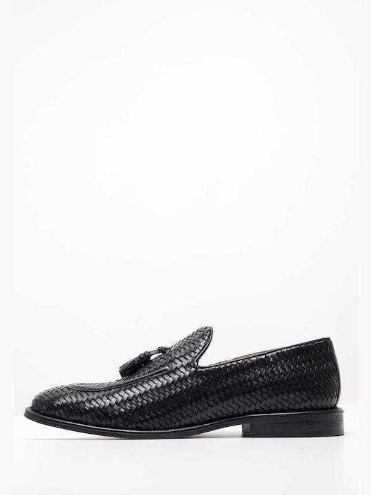 Philippe Lang Men's Leather Loafers Black