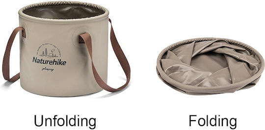 Naturehike Foldable Mop Bucket Plastic Coyote Capacity 10lt Beige