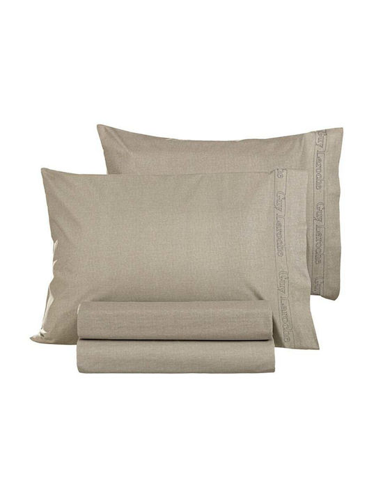 Guy Laroche Bettlaken Super-Doppel 240x270cm. Color Plus Taupe