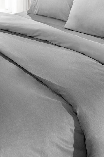 Guy Laroche Cearșaf Dublu cu Elastic 140x200+32cm. Color Plus Argint