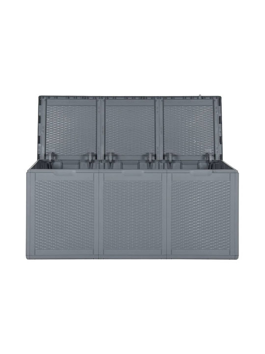 vidaXL Outdoor Storage Box 270lt Gray L118.5xW44.5xH51cm