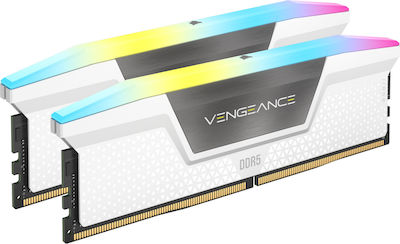 Corsair Vengeance RGB 64GB DDR5 RAM cu 2 module (2x32GB) și Viteză 5200 pentru Desktop