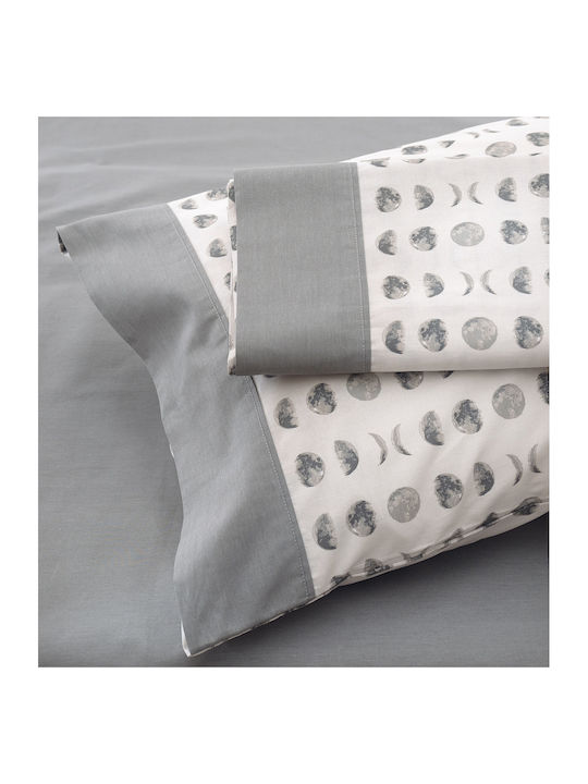 Makis Tselios Home Term Set Coverlet Single Cotton Grey 160x240cm 2pcs