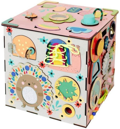Eli Neli Activity Cube Activity Cube with Led made of Wood with Lights for 24++ Months