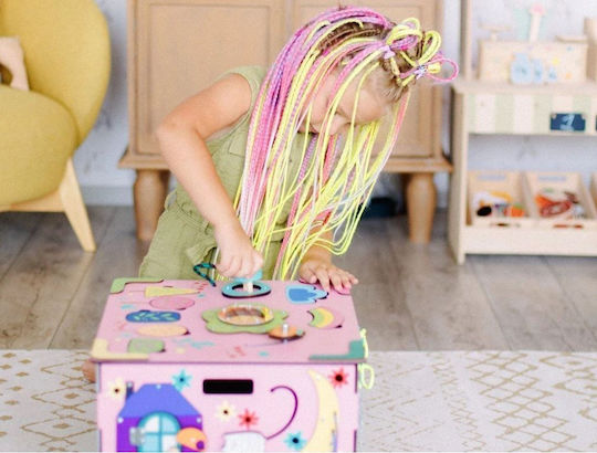 Eli Neli Activity Cube Activity Cube with Led made of Wood with Lights for 24++ Months