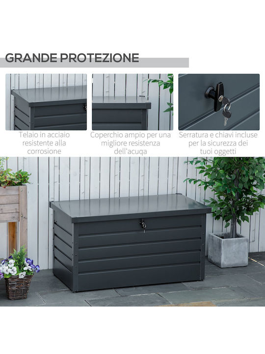 Outsunny Outdoor Storage Box Gray L120xW62xH62cm