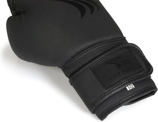 Yakimasport Sport Mars Kids Boxing Gloves made of Synthetic Leather for Match Black