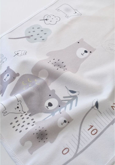 Bi Baby Bear Family Waterproof Changing Pad White 50x75cm.
