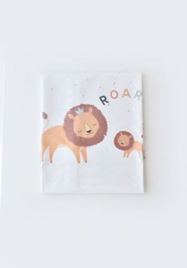 Bi Baby King Lion Scutec Impermeabil Alb 50x75εκ.