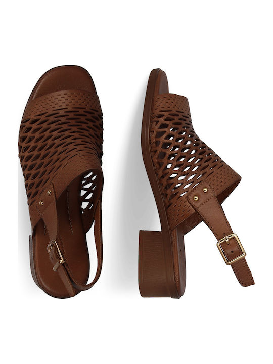 Leder Sandalen Tabac Braun