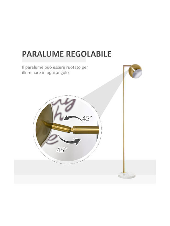 HomCom Modern Floor Lamp Gold