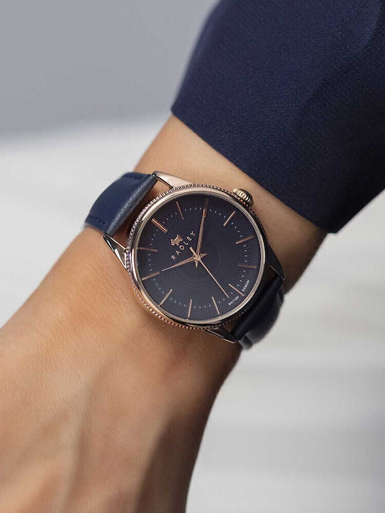 Radley Γυναικείο Ρολόι 35mm Μπαταρίας με Μπλε Δερμάτινο Λουράκι